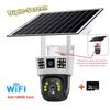 Kabellose 4G/WiFi Solar-Überwachungskamera, Einzel-/Doppel-/Dreifachbildschirm-Anzeige, 360° Schwenk-Neige-Vollfarb-Tag- & Nachtüberwachung