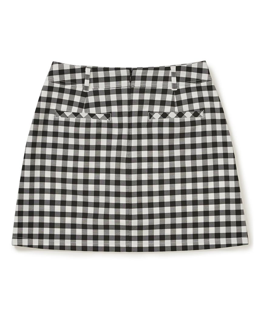 Clove [25Ss Clove] Gingham Check Skirt (Black)