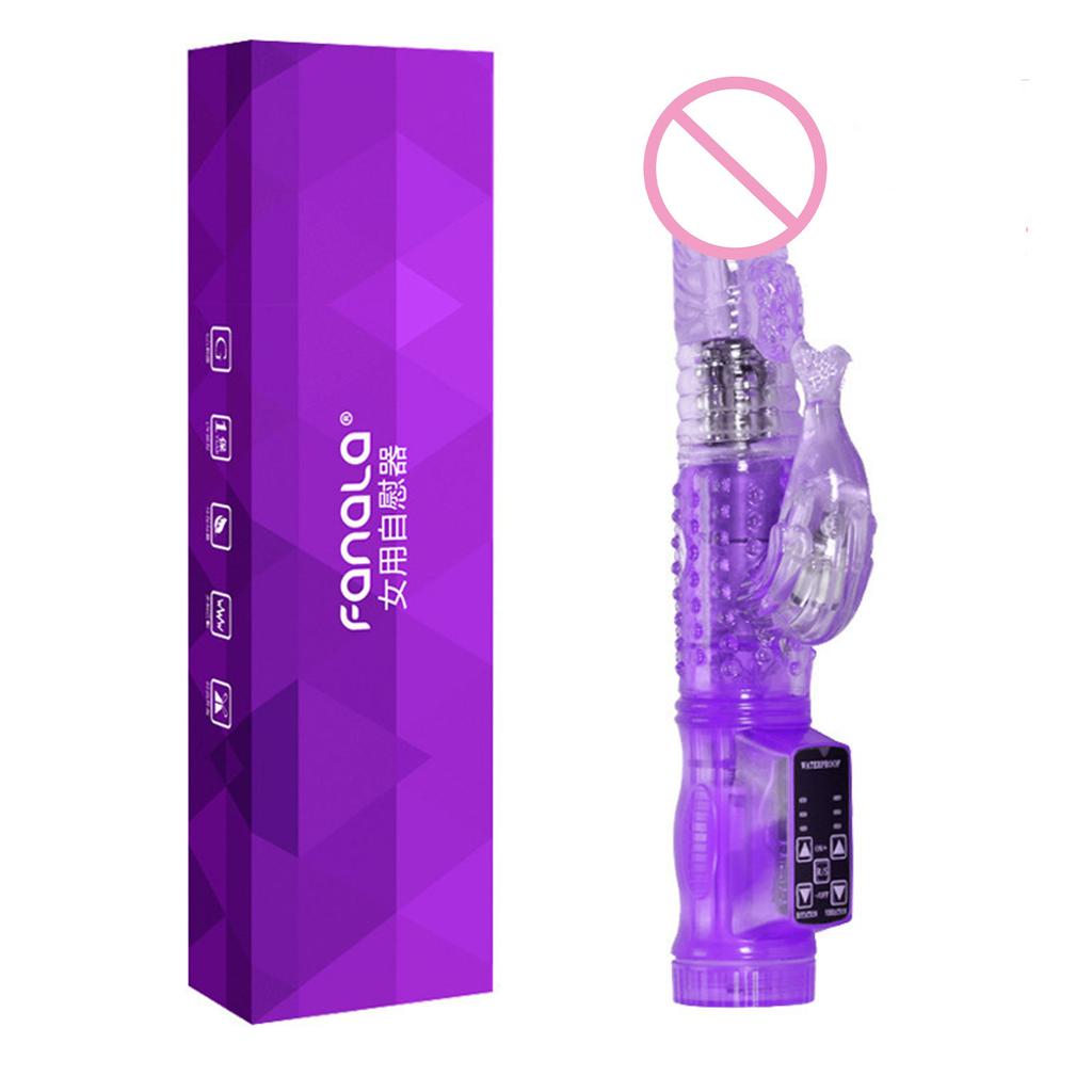 Waterproof Bunny Dildo G-Spot Multi-Speed Massager Mermaid Turn Bead Stick