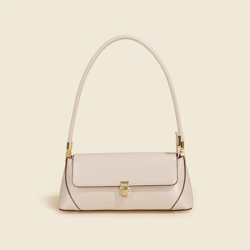 Real Leather Bag, Women's Leather Commuting Bag, High-end Feeling, Armpit Bag, French Stick Bag