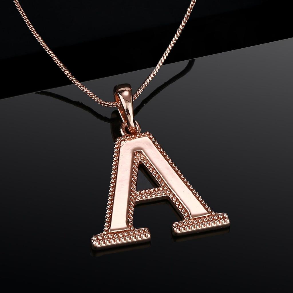 Estele Anhänger-Anhänger mit dem Buchstaben "A" aus Roségold für Damen/Mädchen