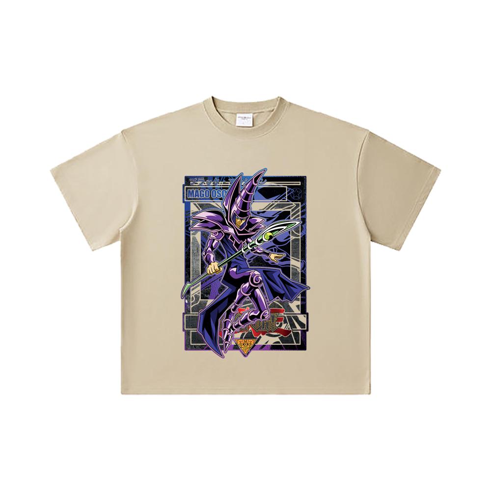 260 GSM Double Yarn 32 Count 100% Cotton Yu-Gi-Oh V5 Mago Oscuro Print Unisex Heavy Cotton T Shirt