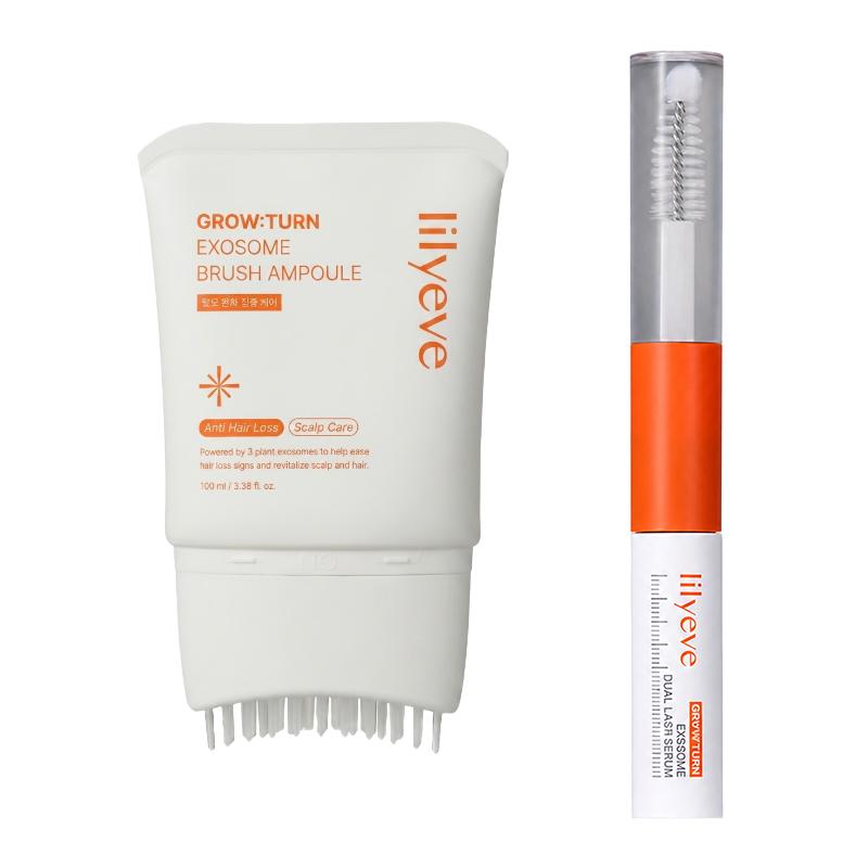 lilyeve Growturn Exosome Brush Ampoule 100ml / lilyeve Dual Lash Serum Clear 4ml + Black 4ml  (6 Optionen)