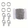 61Pcs/Set Alloy Bulk Link Chain With Jump Rings Lobster Clasps Necklace Chains For DIY Jewelry Making Supplie Necklaces Accessories