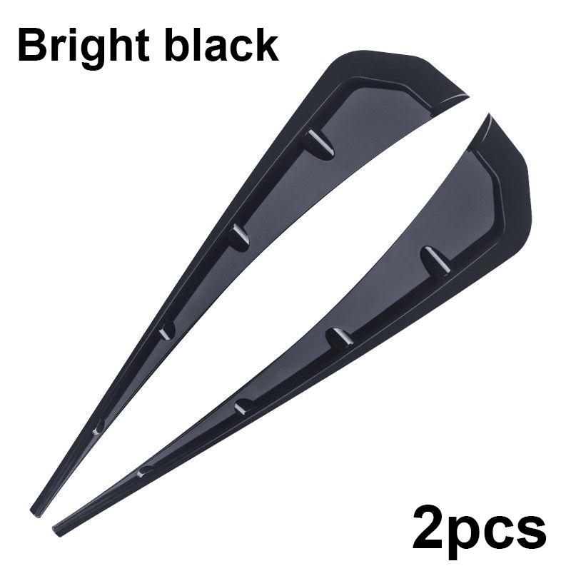 Боковой воздухозаборник на крыло автомобиля Универсальное боковое крыло Вентиляционное отверстие на капоте Накладка на крыло Накладка Декоративная наклейка Наклейка на воздухозаборник капота Аксессуар Bright black 2pcs