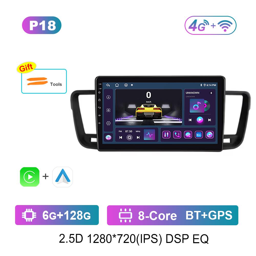 Wireless Carplay Car Video Multimedia player GPS Navi for Peugeot 508 2011 - 2018 WiFi Android Intelligent System 4G IPS Screen