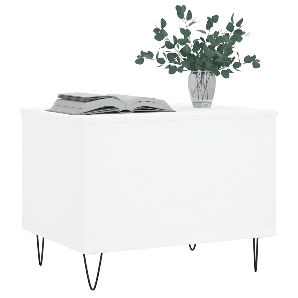 White Coffee Table 60 x 44.5 x 45 cm Particleboard