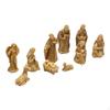 10 Stück Krippenfiguren Set Goldfarbenes Ornament Harz für Kaminsims, Sammler