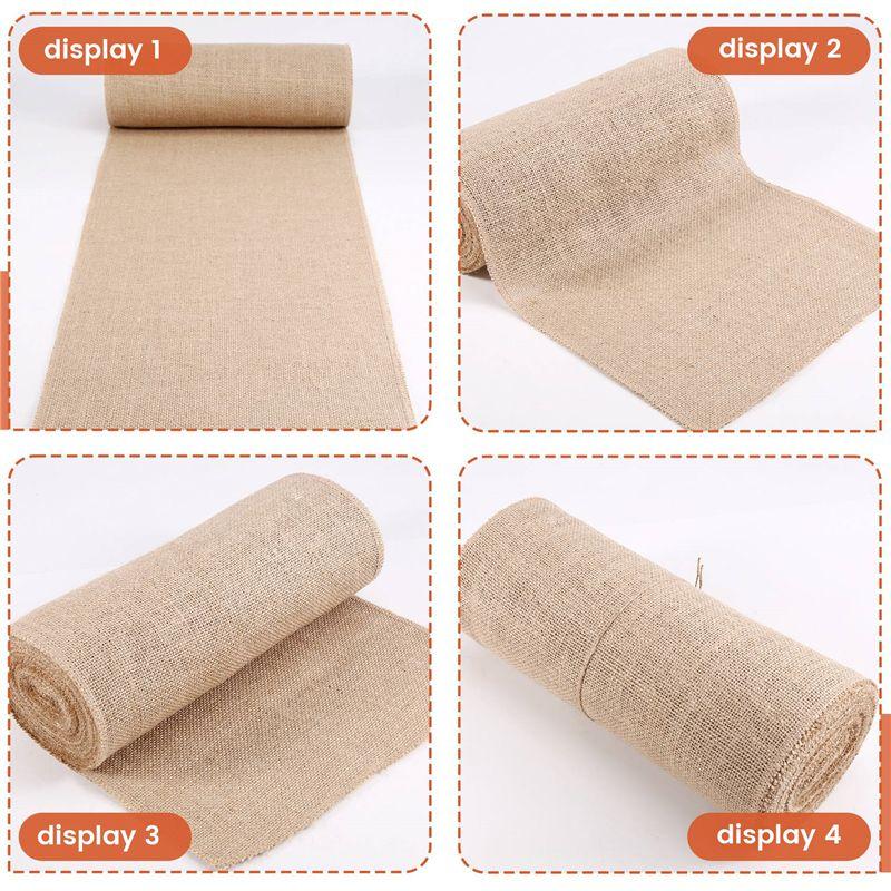M-Modern-1 Roll Burlap Table Runner 30Cm Width 10M Long Burlap Fabric Roll Farmhouse Table Runners Country Wedding Decoration