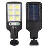 Dimmable Solar Remote Control LED Courtyard Wall Lamp 3 Light Modes Human Body Induction Garden Terrace Garage Door Street Lamp