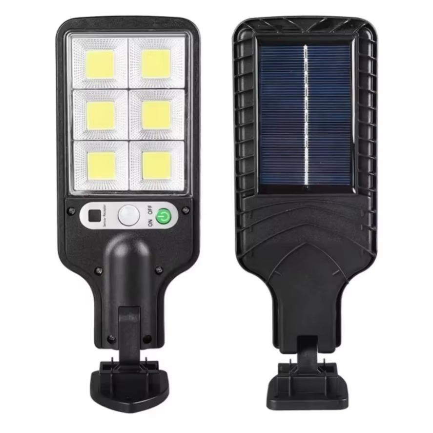 Dimmable Solar Remote Control LED Courtyard Wall Lamp 3 Light Modes Human Body Induction Garden Terrace Garage Door Street Lamp