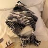 Baotou Hut für Damen im Herbst und Winter Großer Kopfumfang Vielseitige Gestrickte Wollmütze Warm und Gesichtsfreundlich Kleine Mütze Trendig