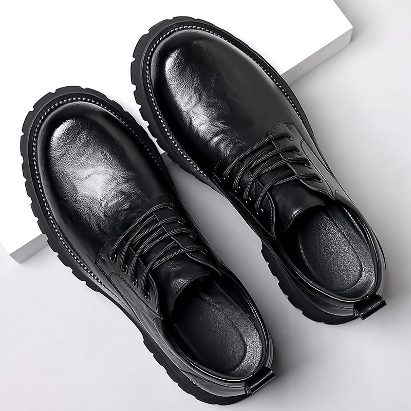 Large Toe Shoes for Men's Work Attire Lace Up Commuting Formal Shoes Men's Genuine Leather Casual Shoes Free Delivery