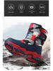 Children's 2024 Winter High-Top Camouflage Snow Boots - Warm Velvet-Lined in Black & Blue