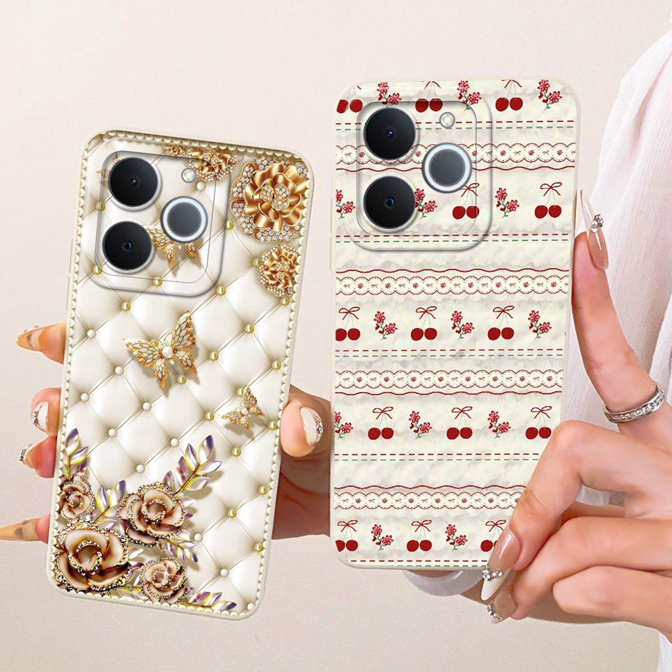 Custodia per Telefono Design alla Moda Per Realme Note 70 70T C71 India RMX5313 Narzo 80 Lite 4G Cover Morbida in Silicone Fiore Farfalla