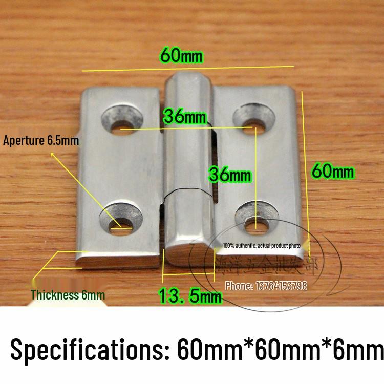 304 Stainless Steel Heavy Duty Industrial Flat Opening Thickened Mechanical Equipment Load-Bearing Hinge