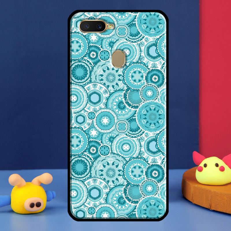Moroccan Tile Case For Oppo A96 A76 A16 A74 A94 A54 S A57 A77 A58 A78 A98 A5 A9 A91 A15 A17 A52 A72 Cover