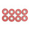 Board Care Bearing Set for Skateboards, 8 Piece 8mm Carbon Steel Wheel Bearings for Practice Day Use and Wheel Change