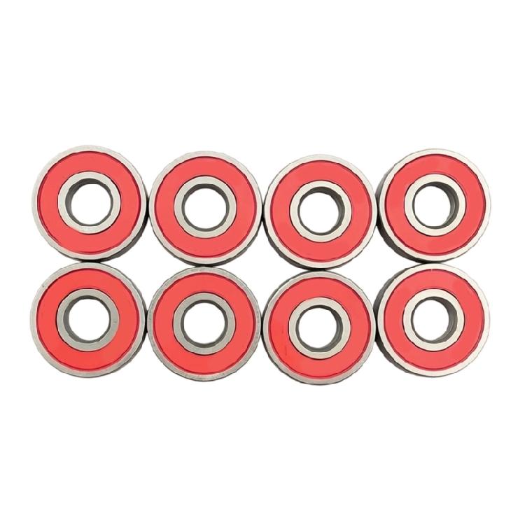 Board Care Bearing Set for Skateboards, 8 Piece 8mm Carbon Steel Wheel Bearings for Practice Day Use and Wheel Change