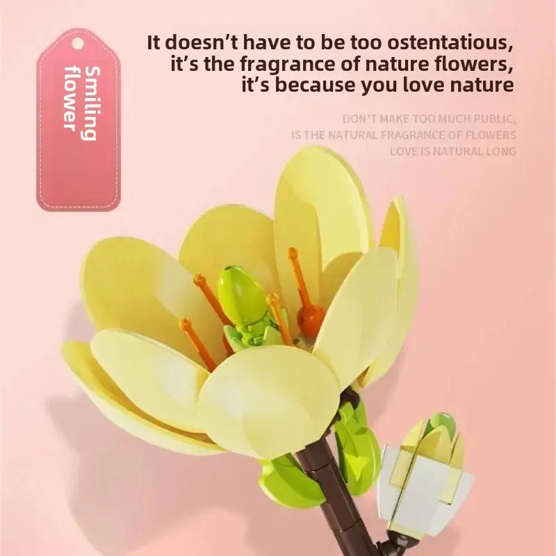 

Горшечные культуры цветы строительные блоки кирпичи DIY растения игрушки Рождественский подарок для девочек взрослых детей симулятор милые настольные украшения