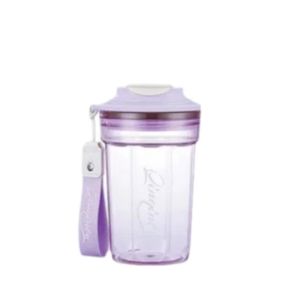 Fashion Plastic Coffee Cup Sealed Anti Fall Water Cup 500ml Handheld Rope Water Bottles Outdoor Sports