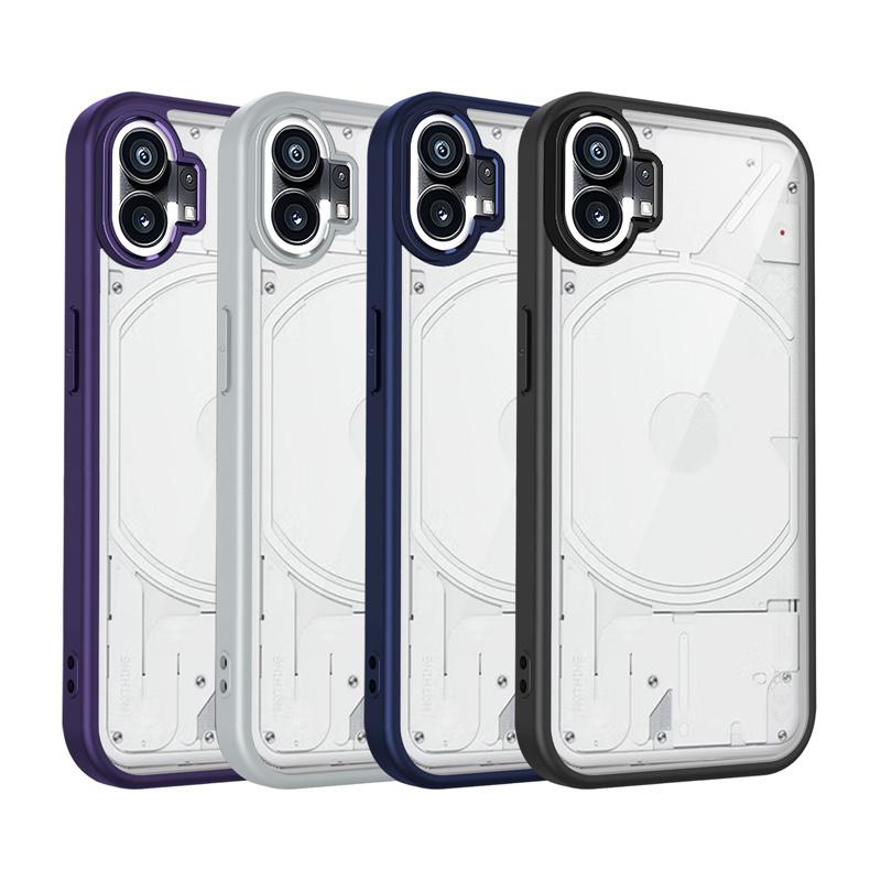Nothing Phone One Phone1 Case Shockproof Silicone TPU Bumper with Clear Back Hard Cover Phone Case for Nothing Phone 1 One A063