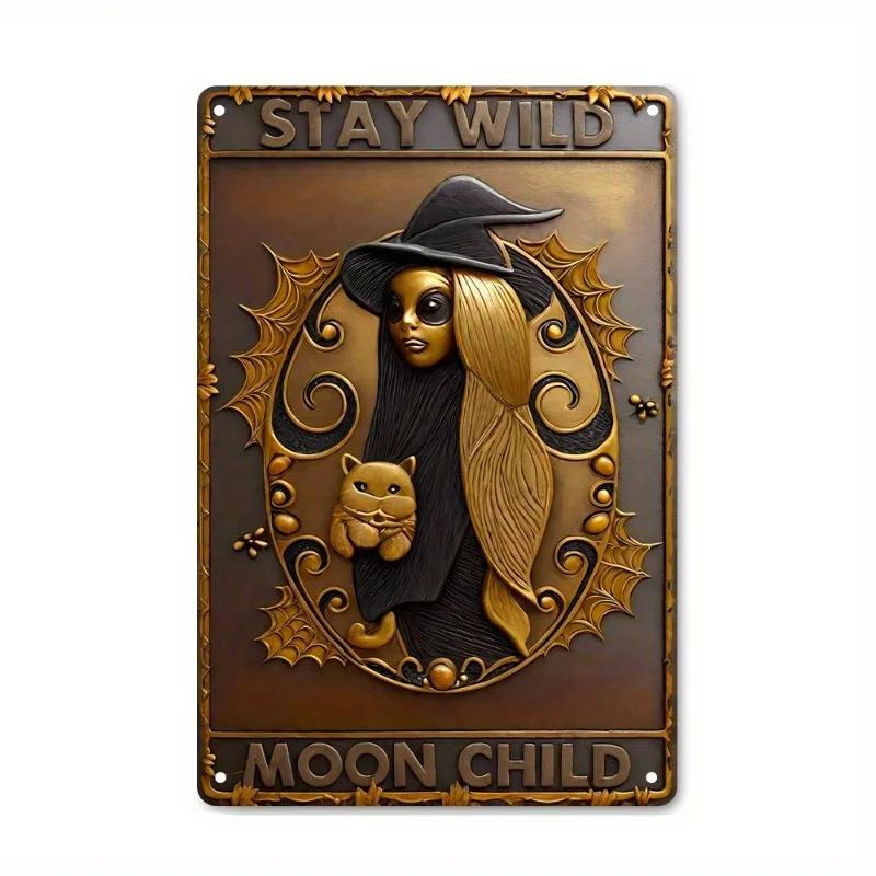 Metal Tin Poster Visual Effect Wall Art Decor Art Painting Retro Plaque Poster for Bar Club Wall Decor Retro Home Wall Plate