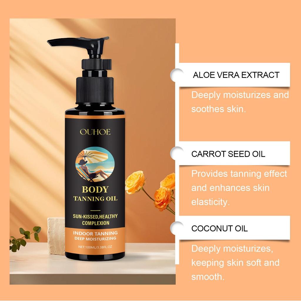 OUHOE Sonnenbräunungsöl - Sanfter Feuchtigkeitsspendender Bronzer für den Außenbereich am Strand