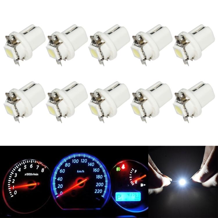 10 PCS T8.5 5050 Led 1 SMD Car Gauge Dash Bulb Dashboard Instrument Light Wedge Interior Lamp