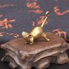1Pc Ancient Brass Small Tea Pet Ornament Long Tail Cute Mouse Figurines Miniatures Copper Lucky Rat Study Living Room Decorations