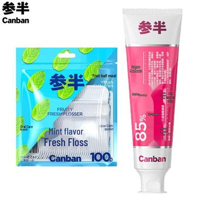 Can Ban Guaiac Wood Toothpaste & Mint Dental Floss Set