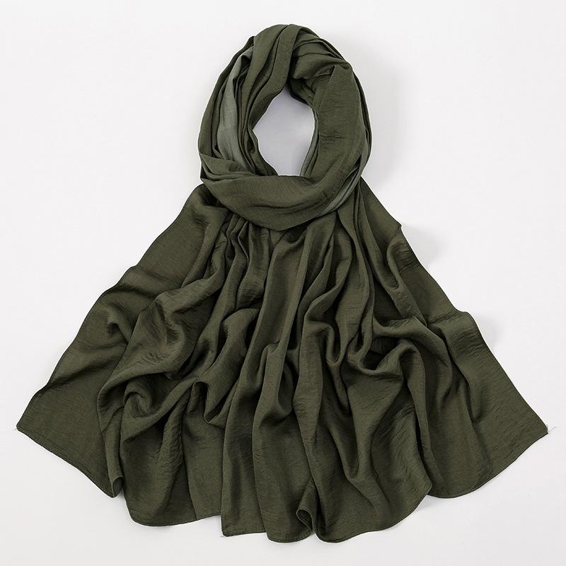 Autumn new solid color hot-selling Malaysia Indonesia velvet long towel popular monochrome versatile ethnic headscarf women