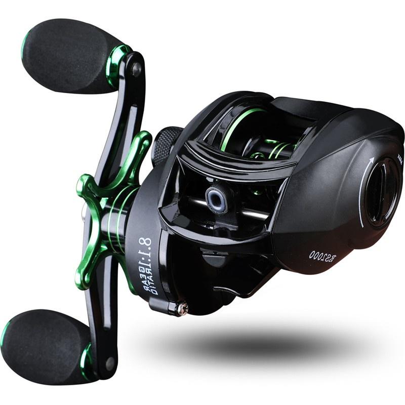 SOUGAYILANG Baitcasting-Angelrolle, 12 + 1 geschirmte Lager, 17 Pfund Drag Angelrollen