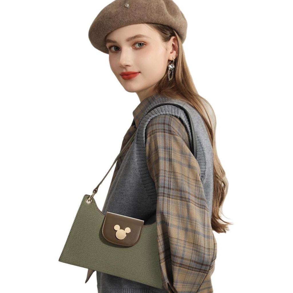 New Disney Mickey Series Synthetic Leather Shoulder Bag Regular Women's Brown DHF41134-A