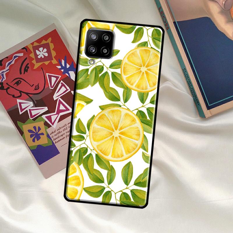 Fruit Lemon Case For Samsung Galaxy A54 A06 A05 A16 A26 A36 A56 A53 A32 A52 A33 A13 A55 A35 A15 A14 A34