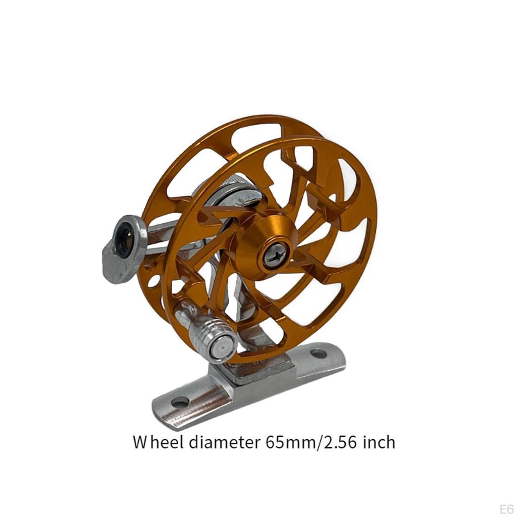 Fly Fishing Reel Baitcasting Compact Labor Saving Right Hand Lightweight Metal Ice