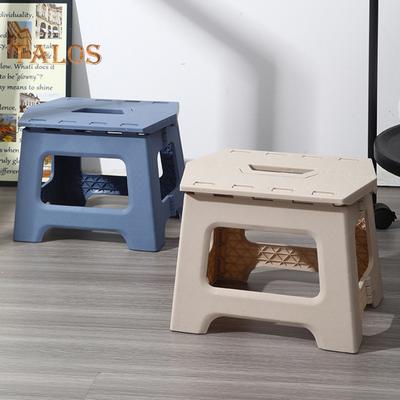 Folding Bench Multifunctional Footstool Portable Seat Cushion Foldable Step Stool with Safety Handle for Toddlers Seniors