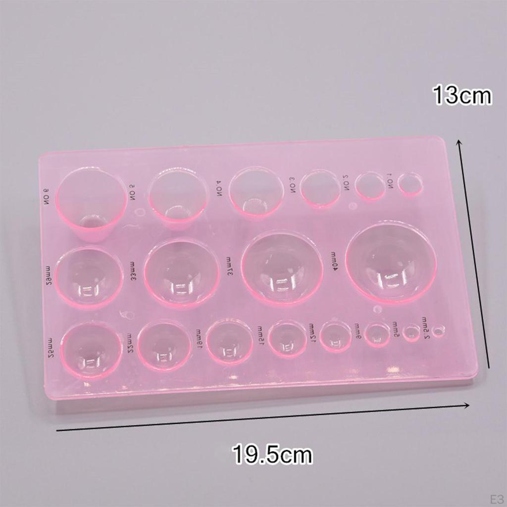 2Pcs Plastic Spherical Clay Semi Circle for DIY Dolls