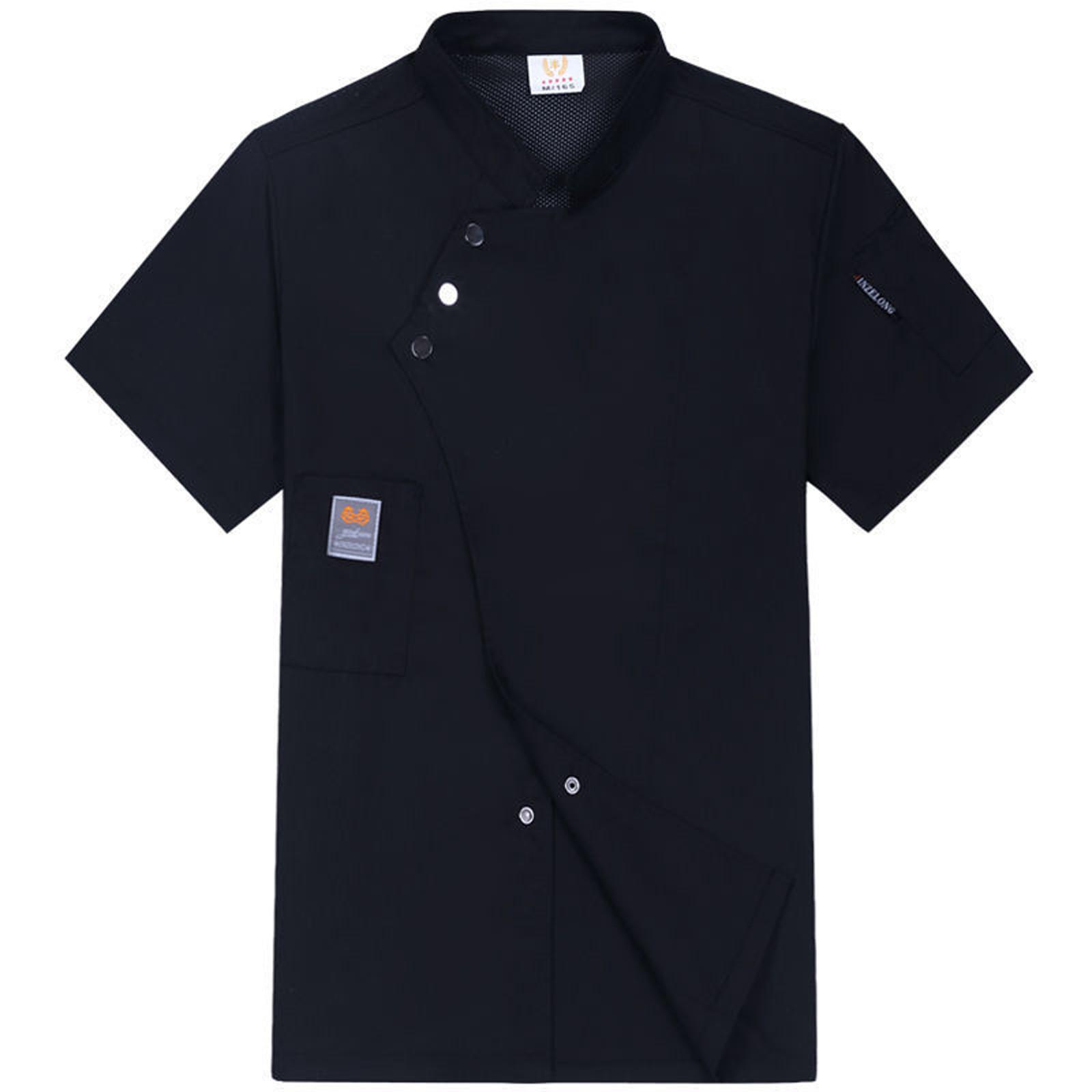 

Униформа шеф-повара, мужская одежда с рукавами, рабочая униформа для общественного питания, кухонная форма, мужской топ XXXXL чёрный