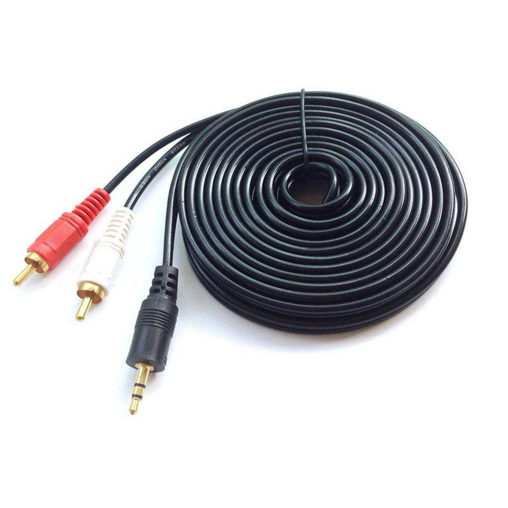 3.5mm Male to 2RCA Male Cord Y Splitter Cable Flexible Gold Plated Adapter Cable for Phone Tablet Speaker 69inch