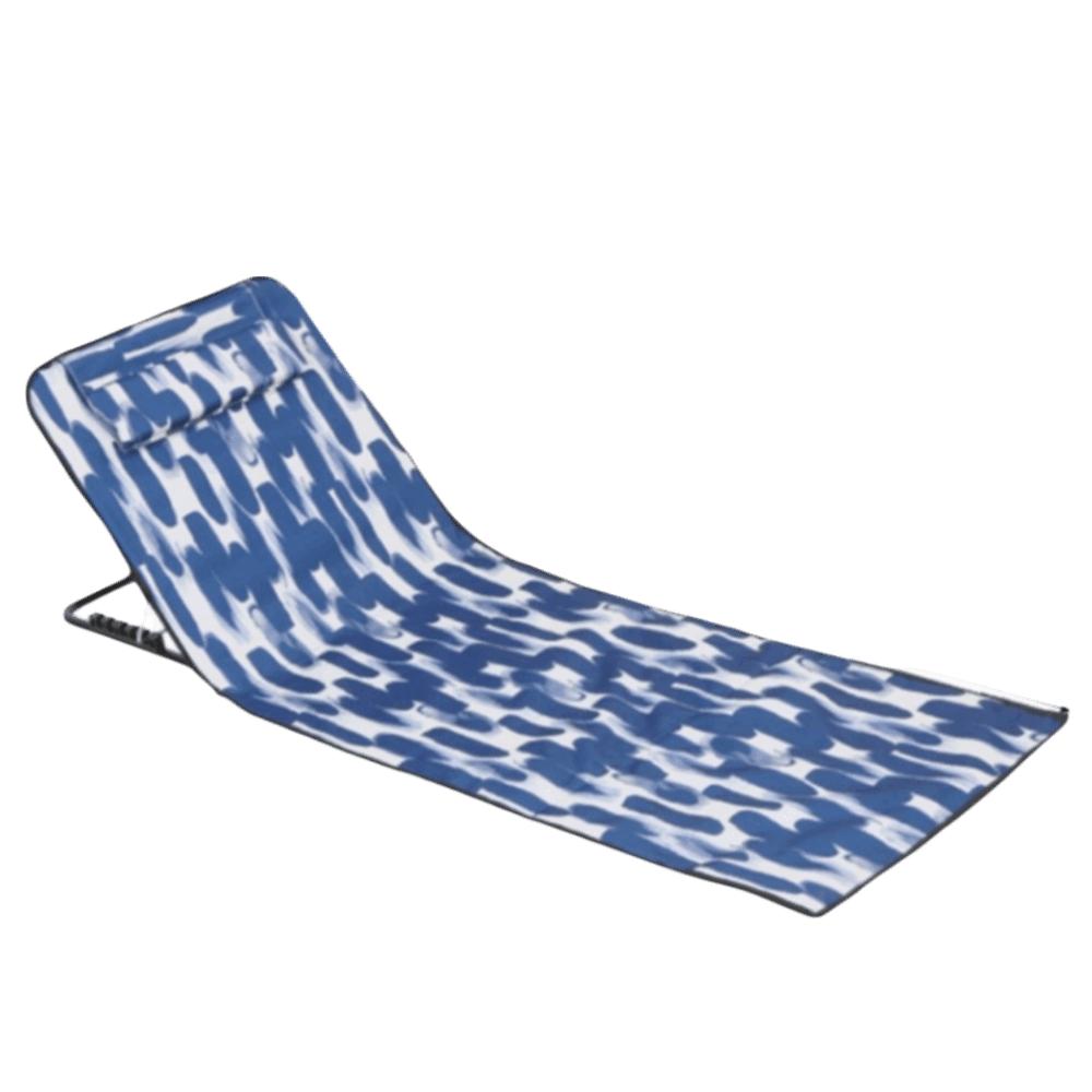 Rollaway Bed Foldable Design Beach Lounger Headrest Reclining Function Camping Lounger With Handle Outdoor Chaise Garden Use