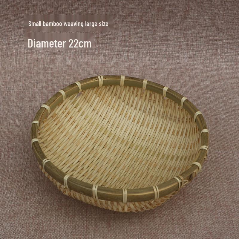 Bamboo Woven Winnowing Basket: Steamed Bun Storage, Vegetable Drainer, Rice Washer, Fruit Holder