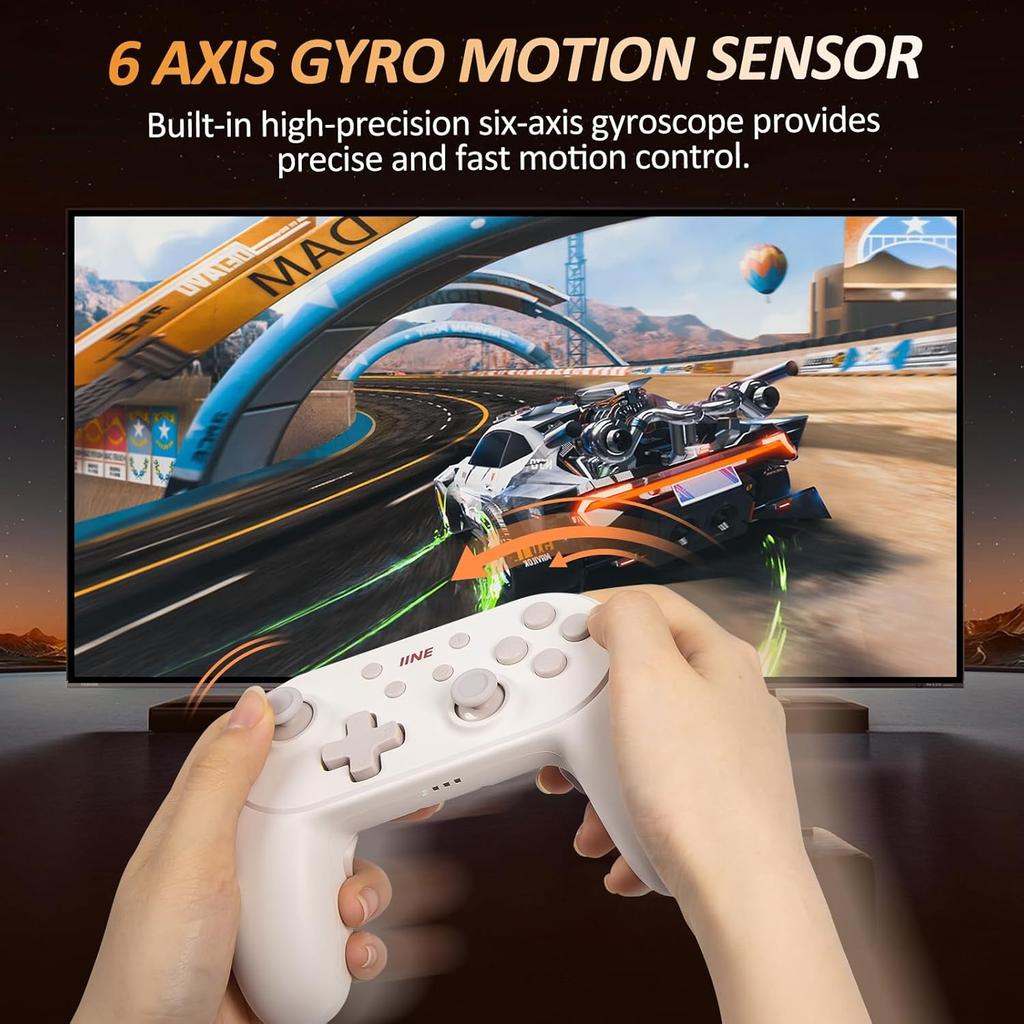 Switch Wireless Pro Controller for Switch Lite/OLED/PC, Remote Gamepad with Hall Linear Triggers/Wake-up/Macro/Turbo/Vibration/Motion Control
