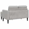 2 Seater L Shaped Sofa with Chaise Longue Cloud Grey 125 Cm Fabric