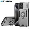 KEYSION Shockproof Armor Case for Motorola MOTO Edge 70 5G 70 Fusion+5G Slide Camera Lens Protection Ring Stand Phone Back Cover