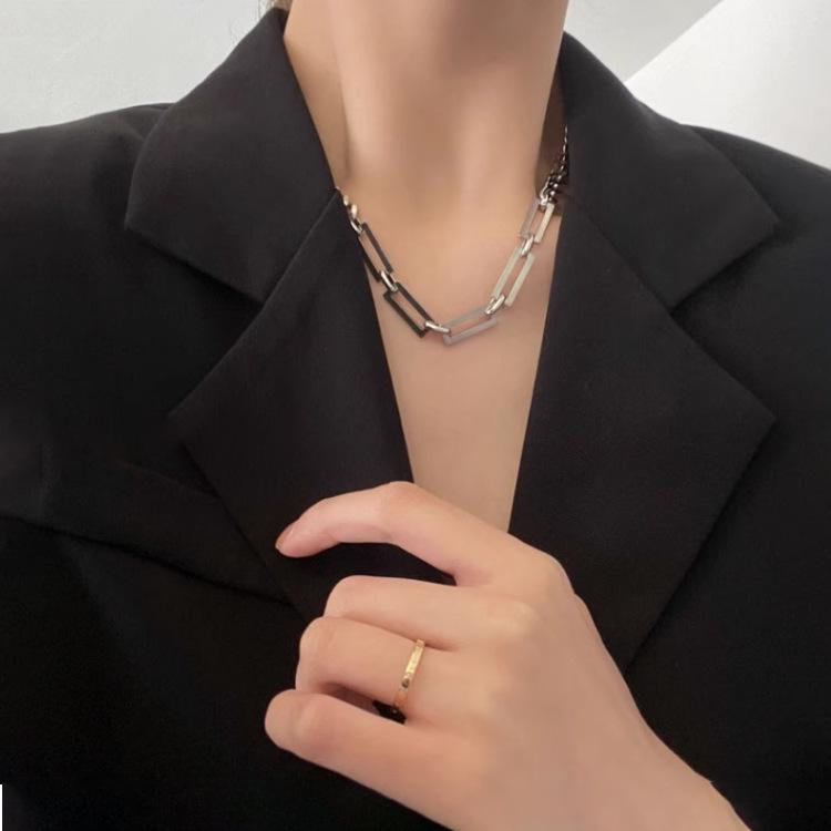 Kubánský hip-hopový řetěz z titanové oceli: Univerzální náhrdelník ve stylu street wear