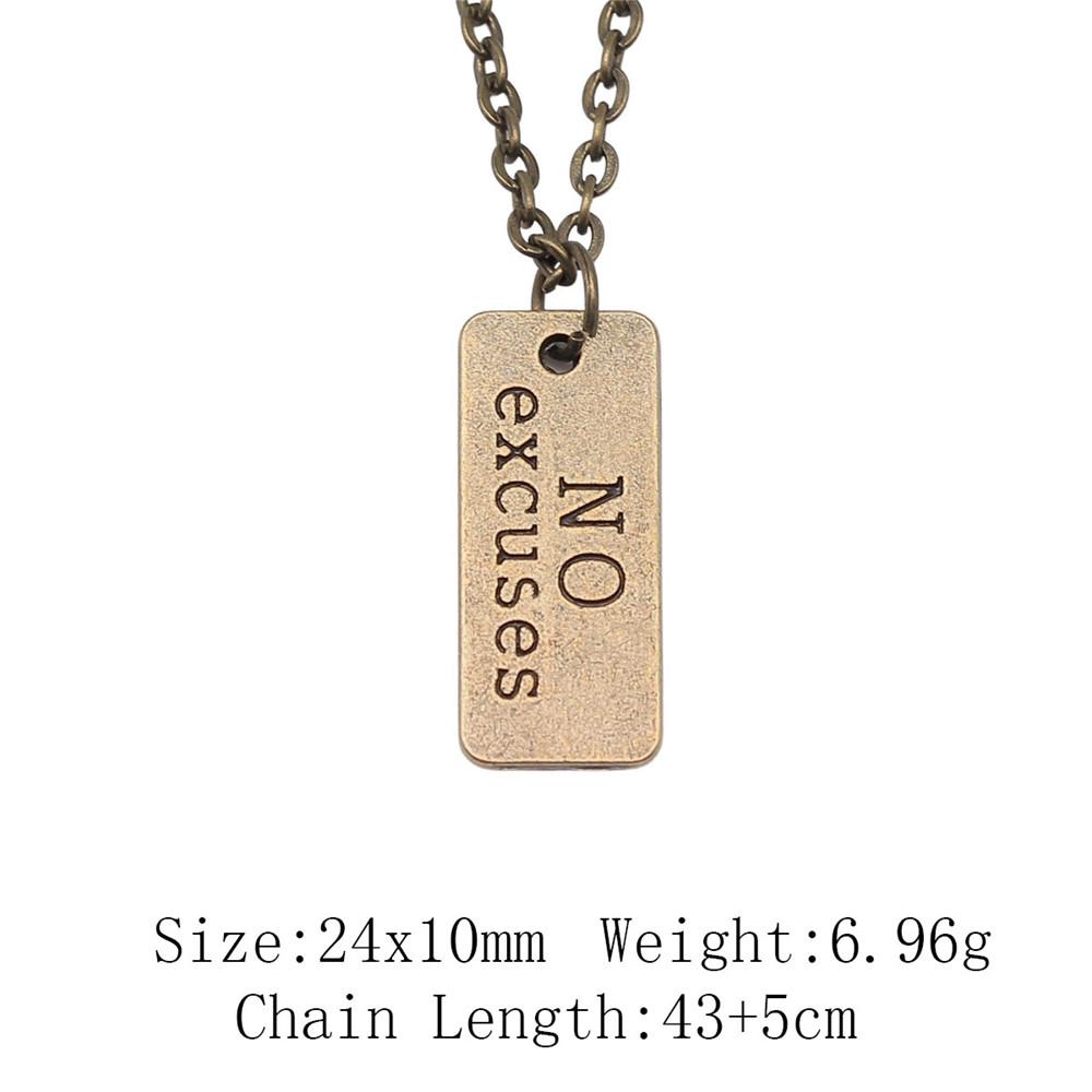 2025 Trend Chain Necklace Men Best Friendship Encouragement Tags Tarot Necklace On The Neck 43cm Chain Ornaments For Home Pendants And Necklaces