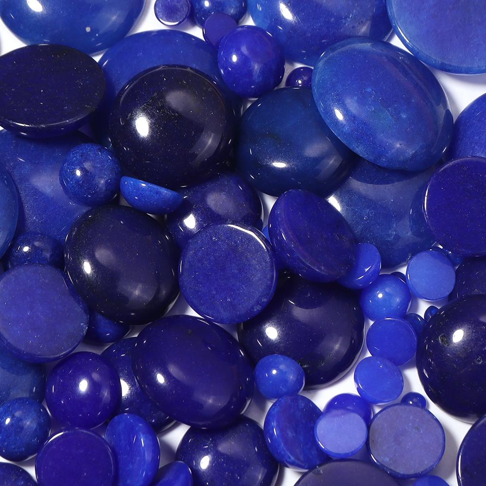 5-10pcs/lot 4-25mm Natural Stone Cabochon Colorful Jade Half Round Cabochon For Jewelry Making DIY Earrings Necklace Accessories