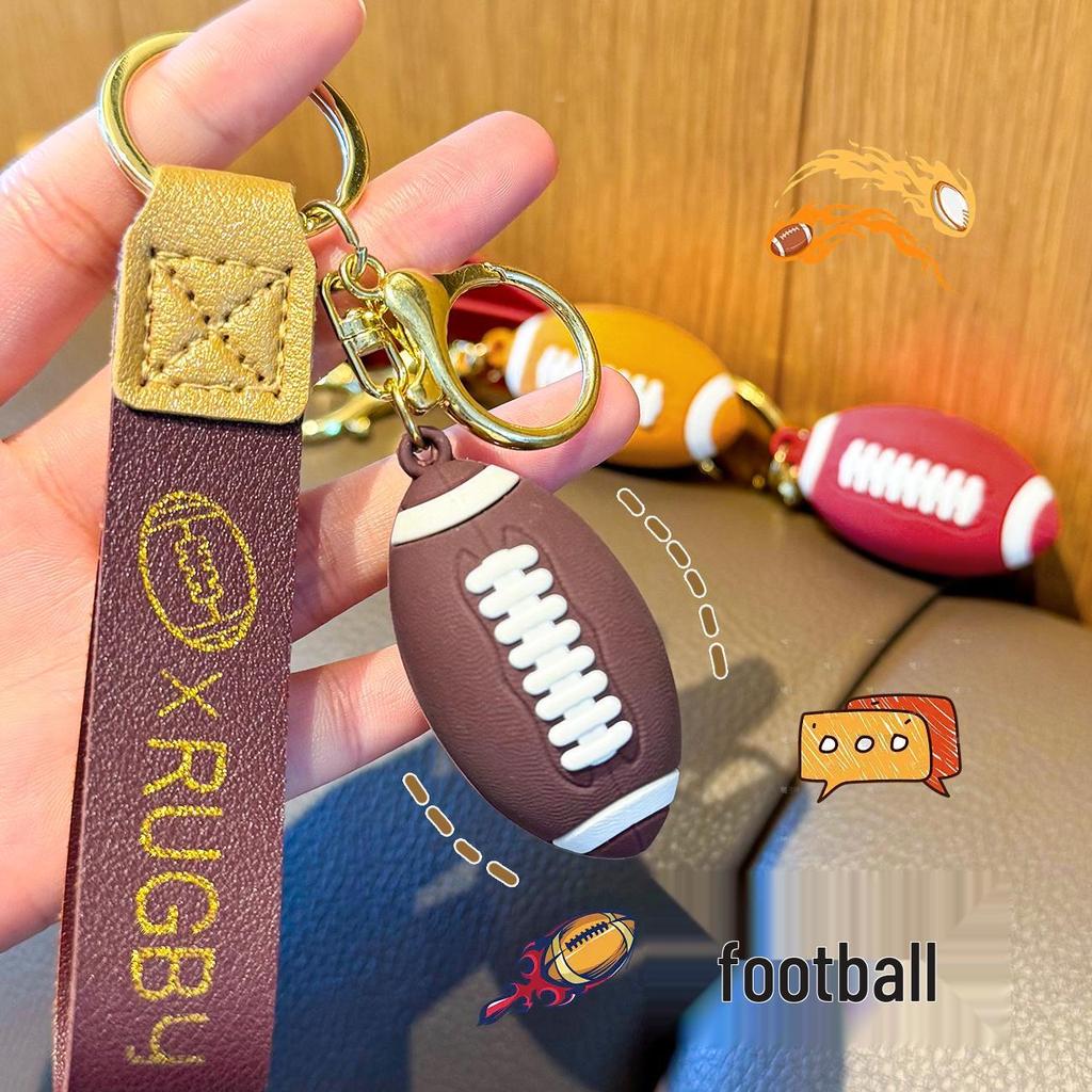 Portachiavi Ciondolo Rugby: Ornamenti Borsa Simulazione Cartone Animato & Figure Bambola Souvenir Sportivo