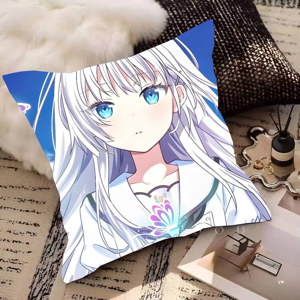 Anime Summer P-Pocket Pillow Case Fashion Square Pillowcase Bedroom Sofa Room Ins Decoration Leisure